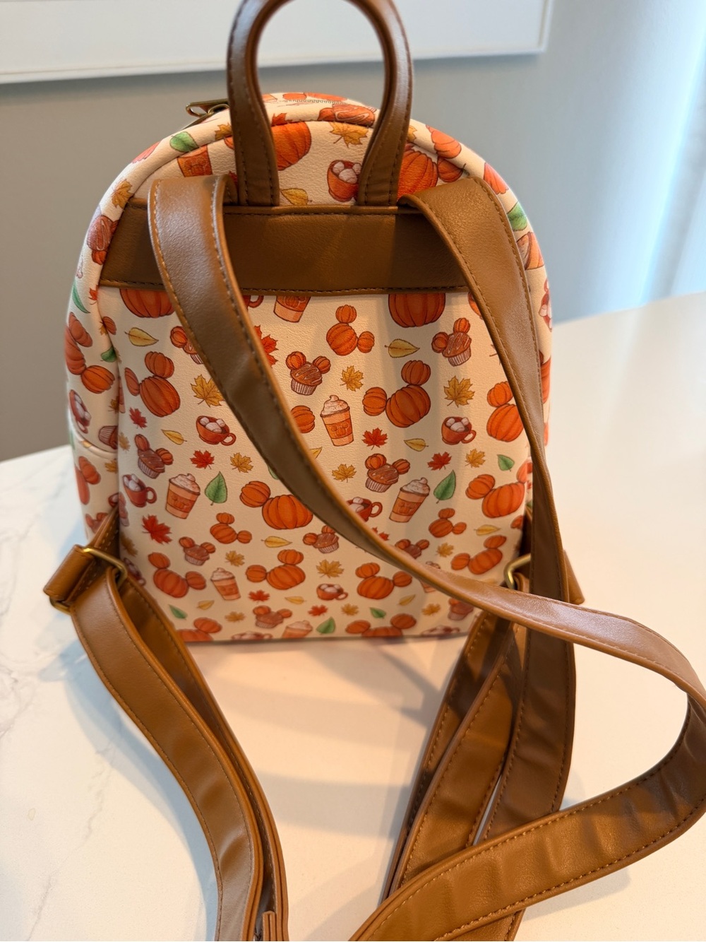 Loungefly Disney Mickey Pumpkin Spice Fall Treats Backpack - Picture 4 of 5